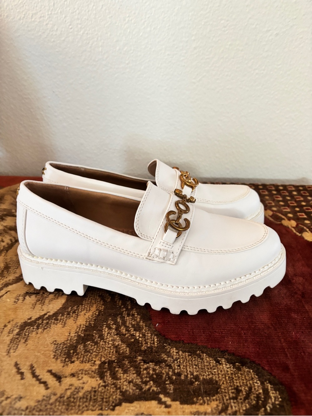 Circus NY Sam Edelman White Leather Loafers